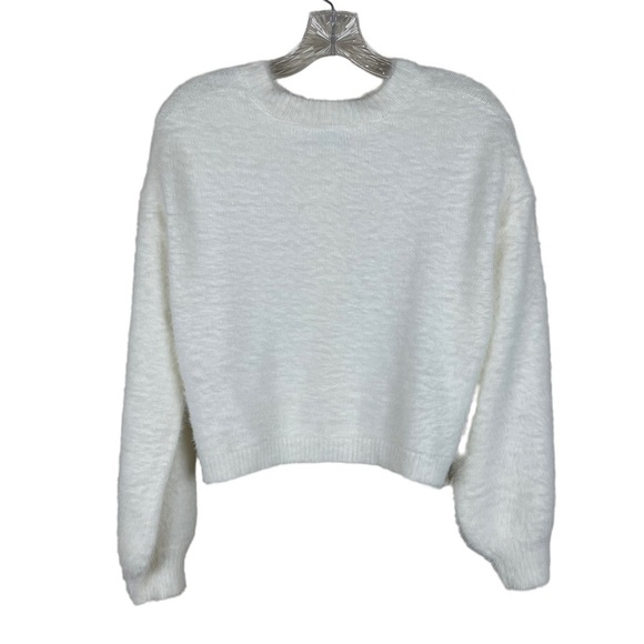 Stradivarius Ivory Soft Fuzzy Cardigan - Picture 7 of 9
